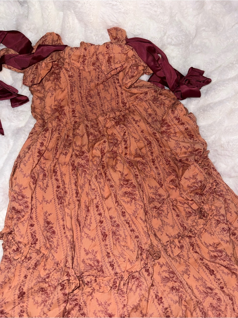 Kimchi Blue Off-Shoulder Floral Prairie Dress Size M - Picture 5 of 5